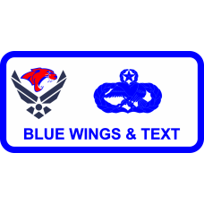 Image for TX-794 AFJROTC White/Blue Name Tag