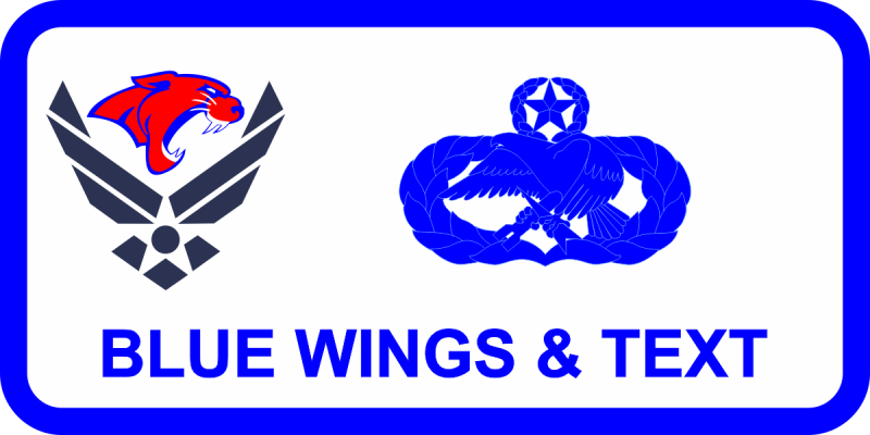 TX-794 AFJROTC White/Blue Name Tag