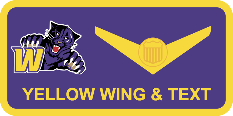Wenatchee High School AFJROTC WA-20221 Panther Logo Name Tag