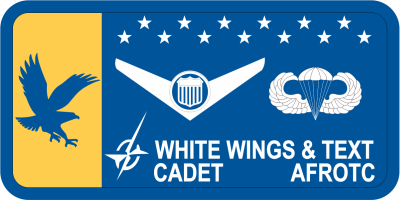 AFROTC Det 028 Name Tag with NATO Star Logo