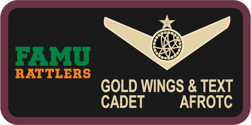 AFROTC Det 145 FAMU Rattlers Name Tag