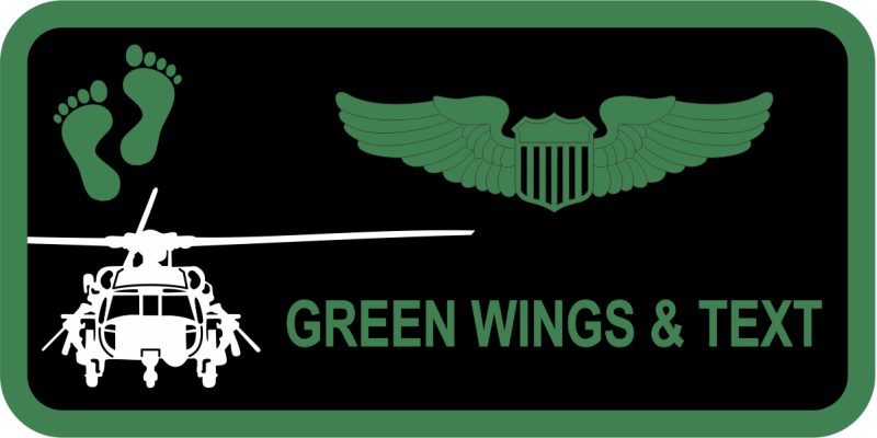 101 RQS HH-60, Green Feet Name Tag