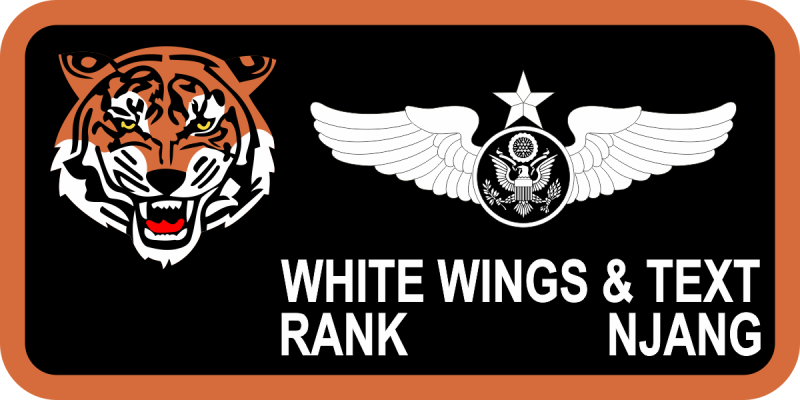 108 OSS Tiger Head Name Tag