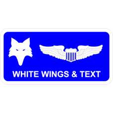 Image for 157 FS Fox Blue Name Tag