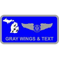 Image for 172 ATKS HQ Michigan/State Outline Name Tag