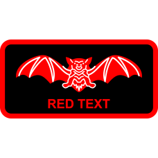 Image for 185 ARW Black & Red Bat Name Tag - Iowa ANG