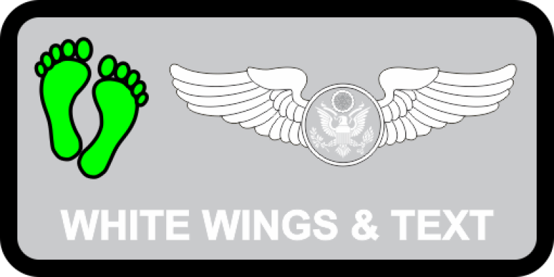 106 OSS Green Feet Name Tag