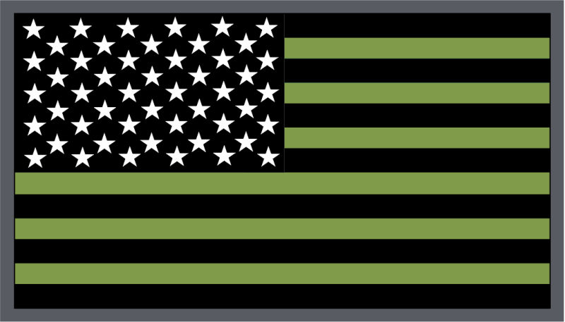 130 AS American Flag Glow-In-The-Dark Patch