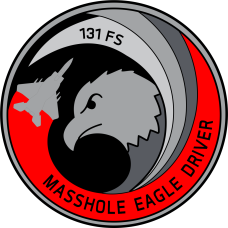 Image for 131 FS Masshole Eagle Driver Gray, Black & Red Patch
