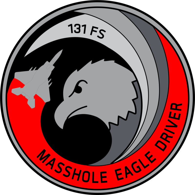 131 FS Masshole Eagle Driver Gray, Black & Red Patch