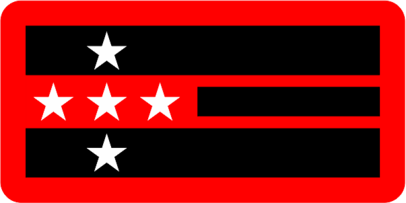 131 FS Black, Red White Stars Pocket Tab