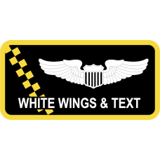 Image for 127 WG Yellow/Black Checkerboard Name Tag