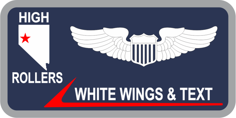 192 AS High Rollers Navy Name Tag