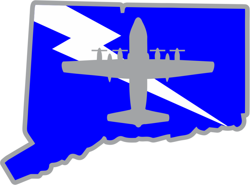 118 AS C-130 CT State Outline Patch