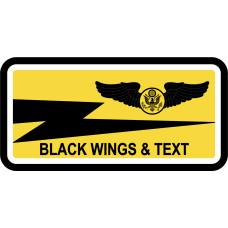 Image for 118 AS Yellow Tag with Black Bolt Name Tag