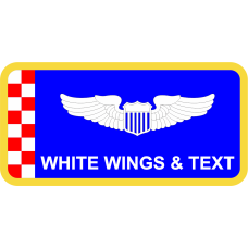 Image for 138 ATKS Red/White Checks On Blue Name Tag