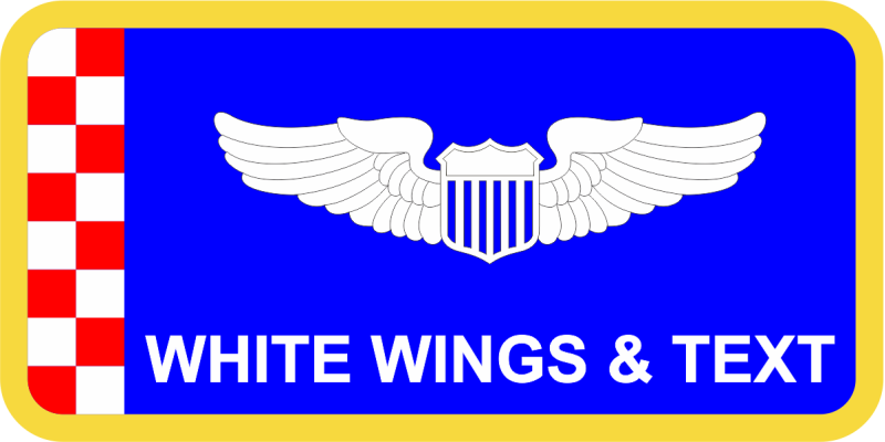 138 ATKS Red/White Checks On Blue Name Tag