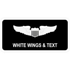 Image for AF Name Tag Black B/G White Border