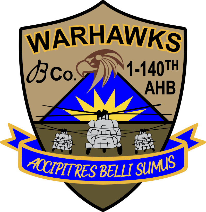 1-140th Aviation Regiment Warhawks Patch