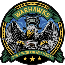 Image for 1-140th Aviation Regiment Eagle Warhawks Green Patch