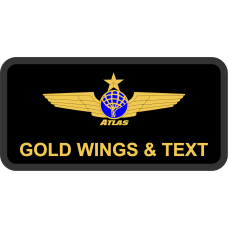 Image for Atlas Air Black w/Black Border Name Tag