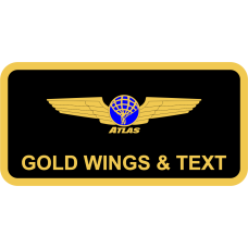 Image for Atlas Air Black w/Gold Border Name Tag