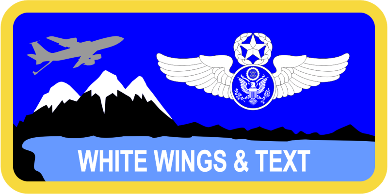 314 ARS KC-135 Banking Over High Sierras Name Tag