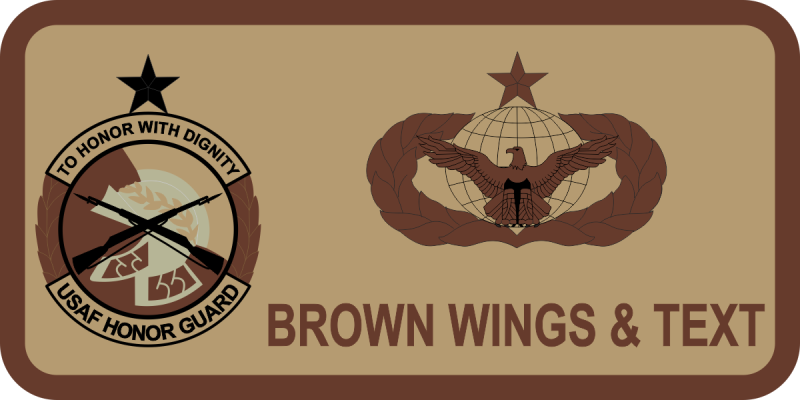 Honor Guard Desert Name Tag 
