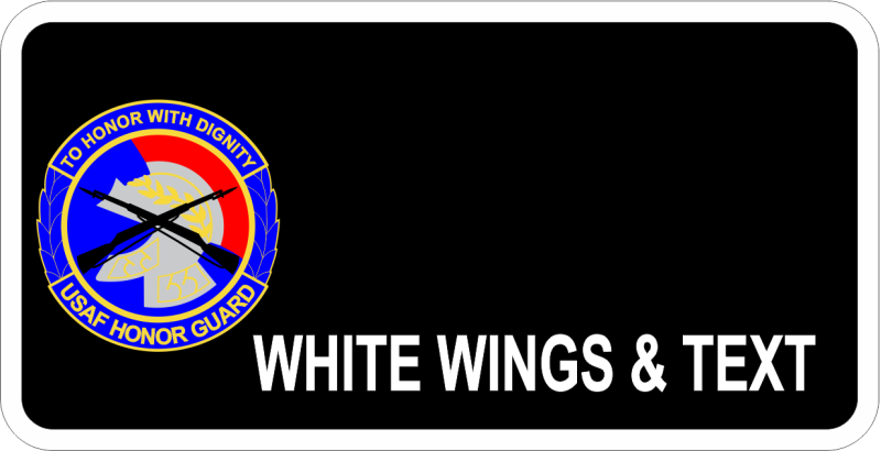 Honor Guard Black Name Tag 