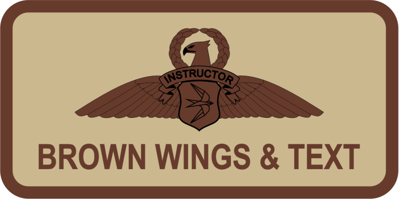 CASS Metrea Aero Instructor Desert Name Tag 