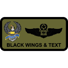 Image for 27 SOW Safety Gray Eagle with Blue Banner Name Tag
