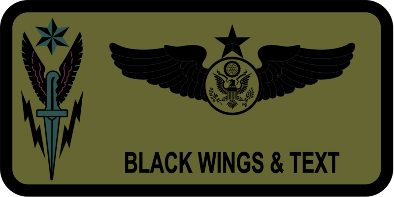 6 SOS Subdued Name Tag