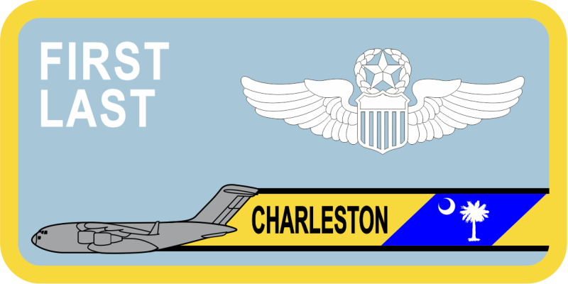 437 AW Tail Flash Name Tag