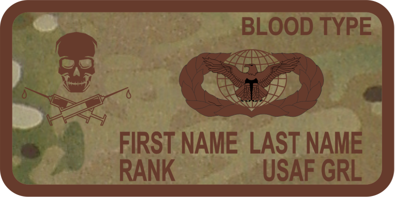 628 GRL OCP Skull/Shots Name Tag