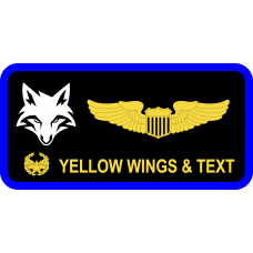 Image for 628 OMRS White Fox Black Name Tag