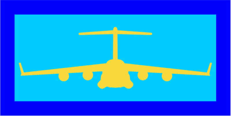 15 AS Blue on Blue Yellow C-17 Pocket Tab