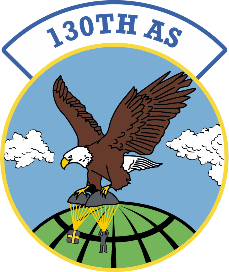130 AS Eagle Holding Paratrooper & Air Drop Patch