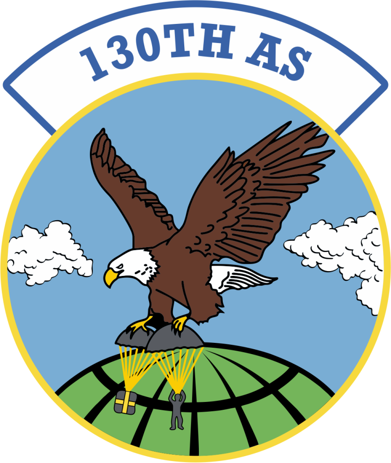 130 AS Eagle Holding Paratrooper & Air Drop Patch