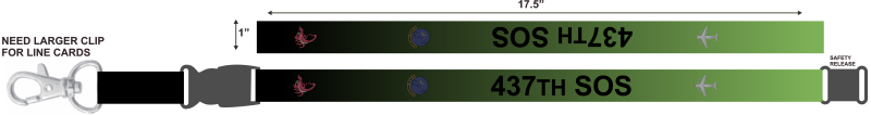 437 SOS Green Lanyard