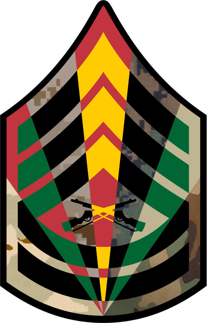 USMC Chevron E-7 Master Gunnery SGT 7 Panel 7 inch Patch