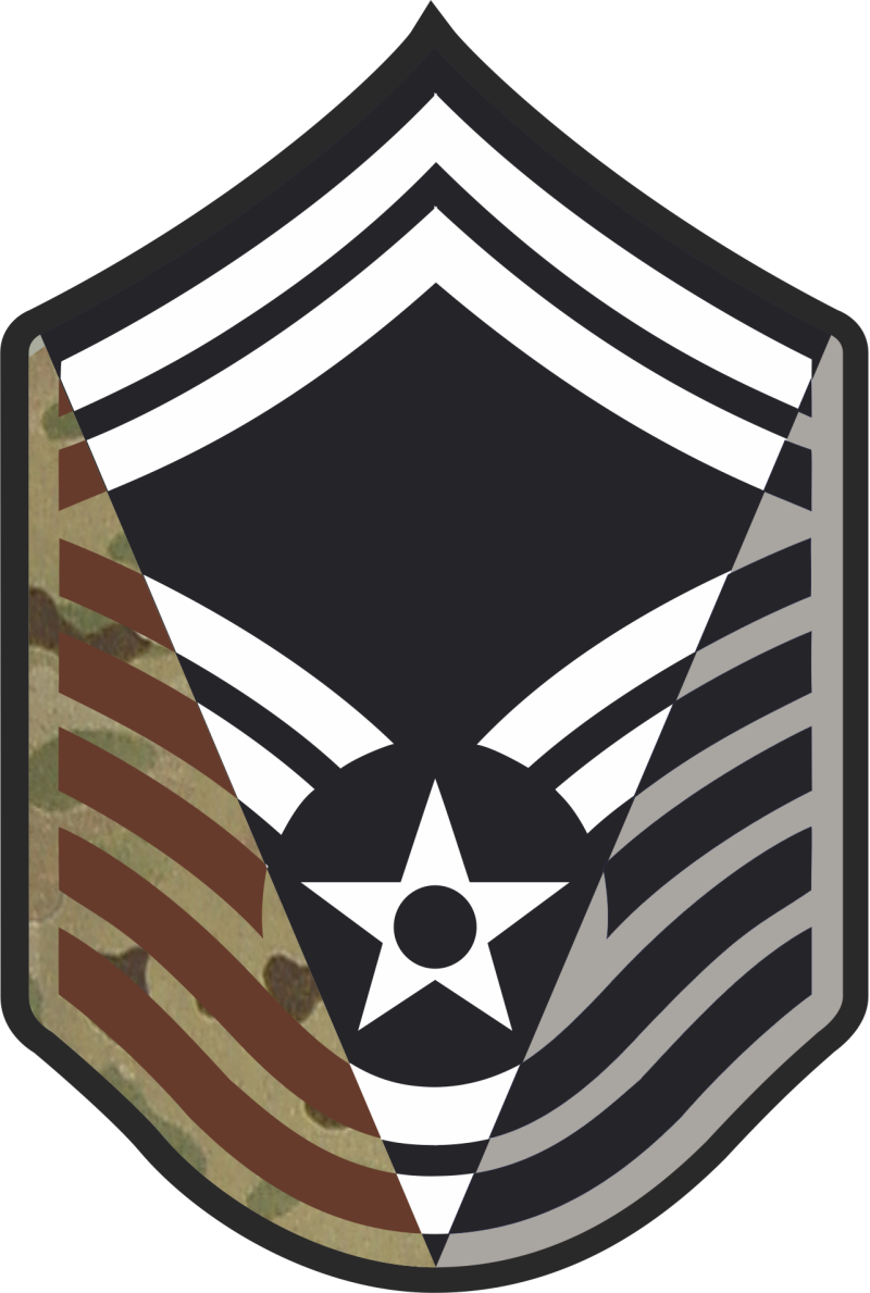 SMSgt Stripes 3-Panel  6 inch OCP Patch