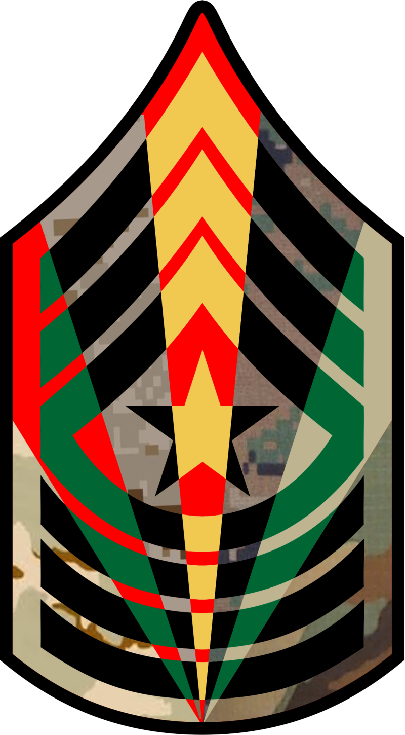 USMC Chevron SGT Major Star 7 Panel 7 inch Patch