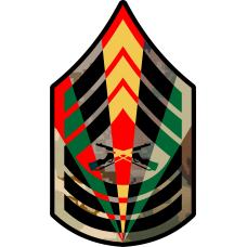 Image for USMC Chevron MSGT E-8 w/Guns 7 Panel 6.5 inch Patch