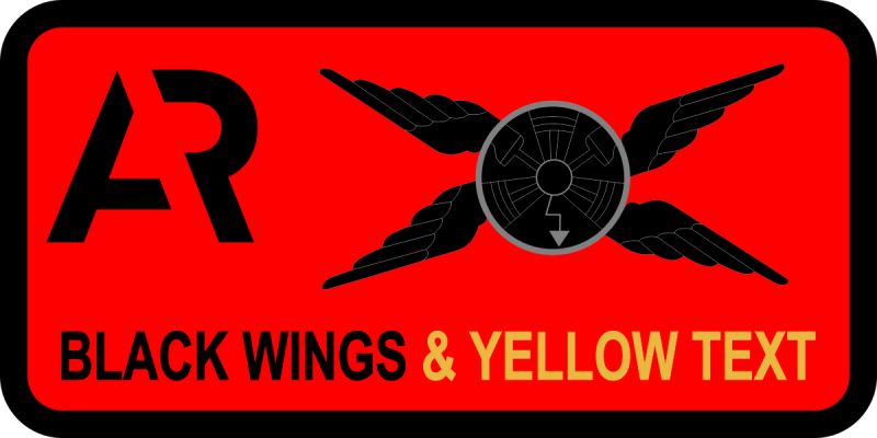 American Robotics Red Name Tag 