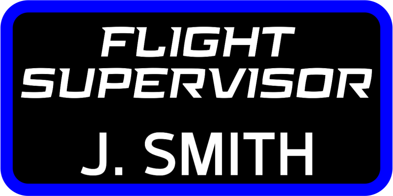 CSI Aviation Flight Supervisor Name Tag