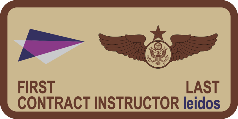 Leidos Desert Name Tag