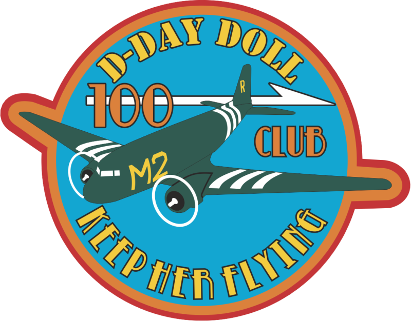 D-Day Doll 100 Club Keep Her Flying Patch