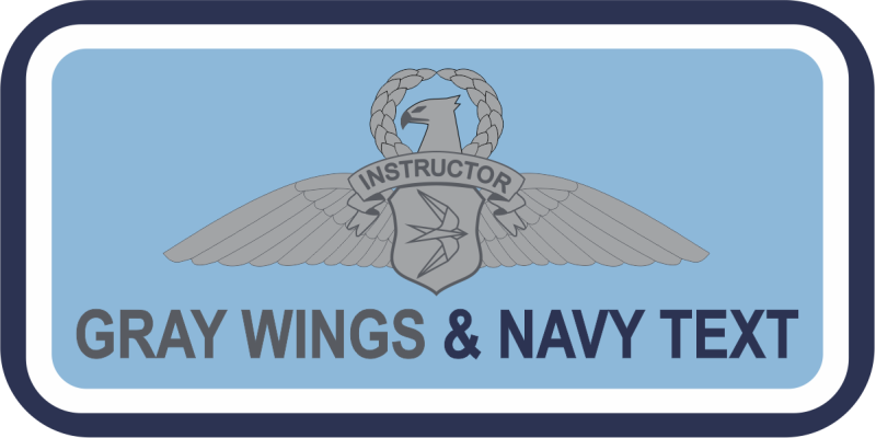 METREA Aero Instructor Light Blue Name Tag