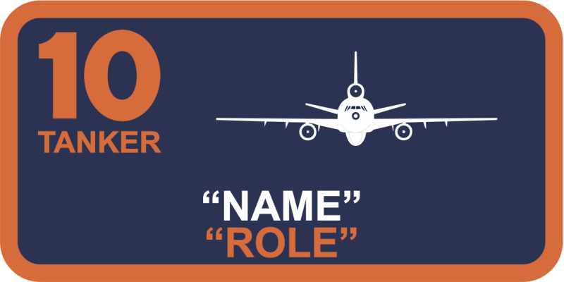 10 Tanker Aerial Firefighting Name Tag 