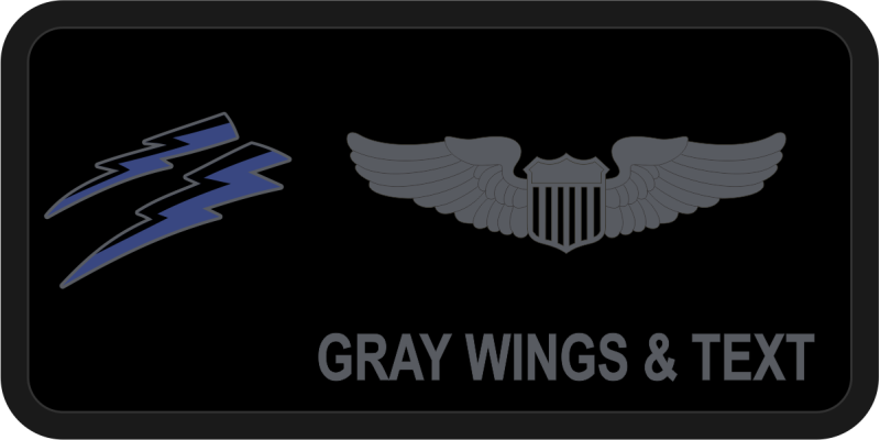 22 ATKS Lighnting Bolt Name Tag